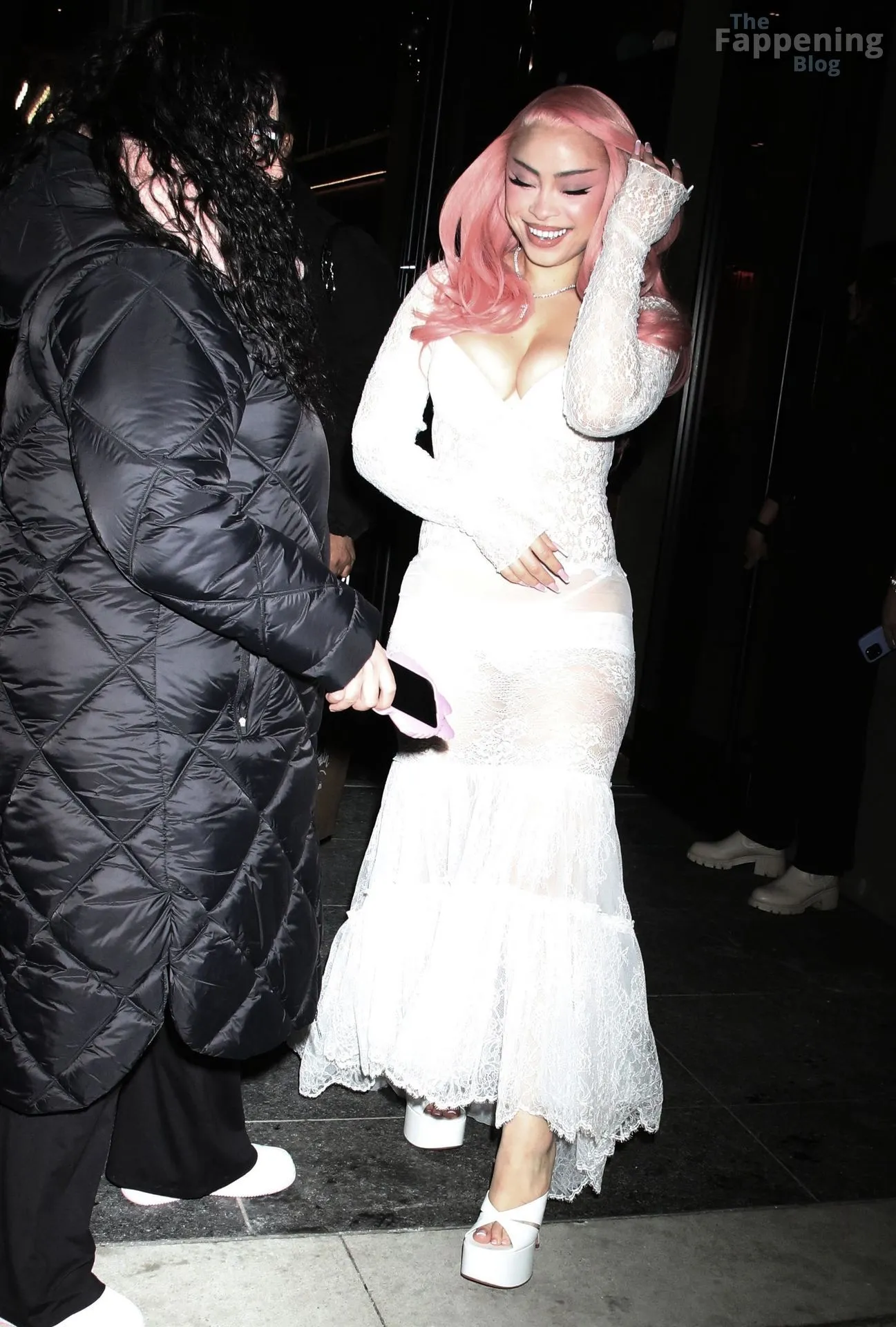 Ice Spice Displays Her Sexy Booty & Boobs in a See-Through Dress (12 Photos)