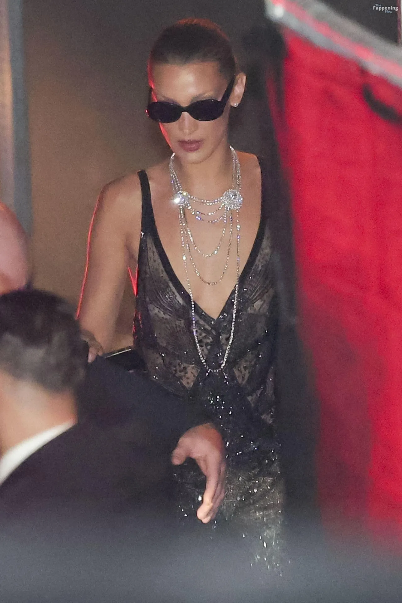 Bella Hadid Goes Braless in a Prada Silk for Beyoncé and Jay Z’s Post-Oscars Party (22 Photos)