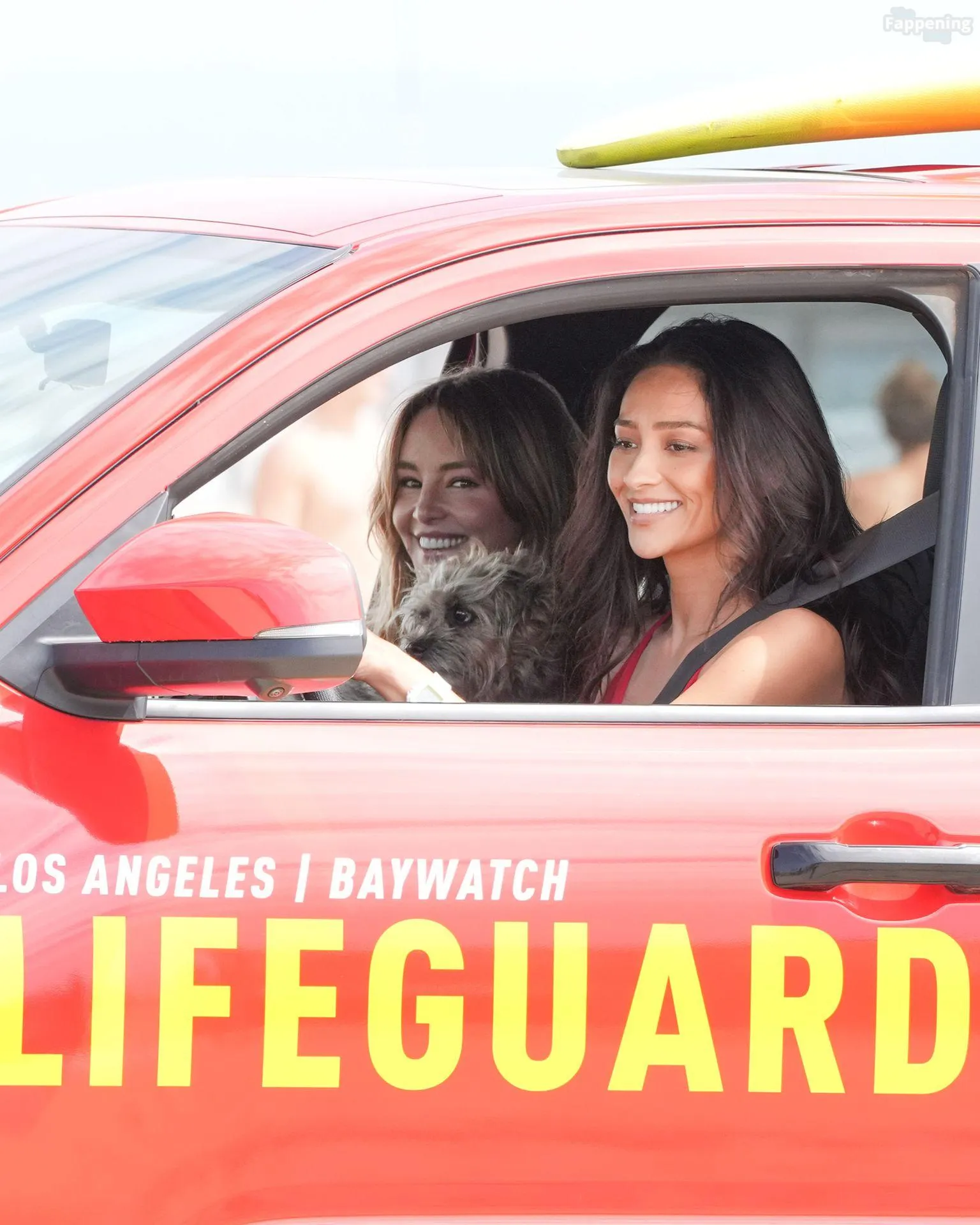 Shay Mitchell & Hassie Harrison Hop in a Lifeguard 4×4 Truck on the Baywatch Set (27 Photos)