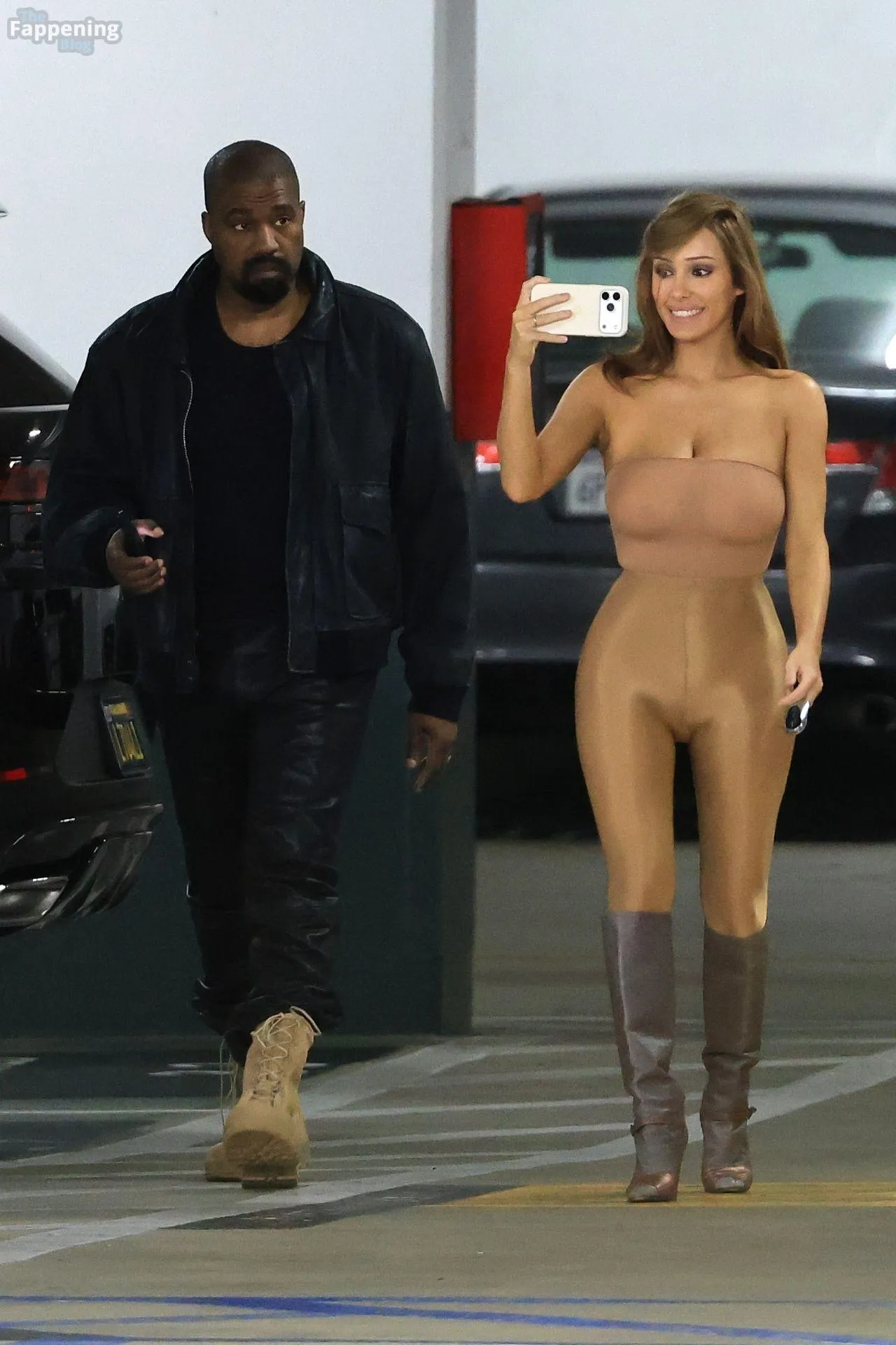 Bianca Censori Stuns in a Bold Nude Look as Kanye West Keeps it Casual During LA Errands (82 Photos)
